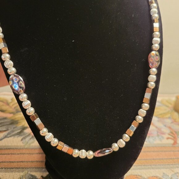 Unique HANDMADE Silver/Copper Necklace from Necklery - 24" - Picture 2 of 5